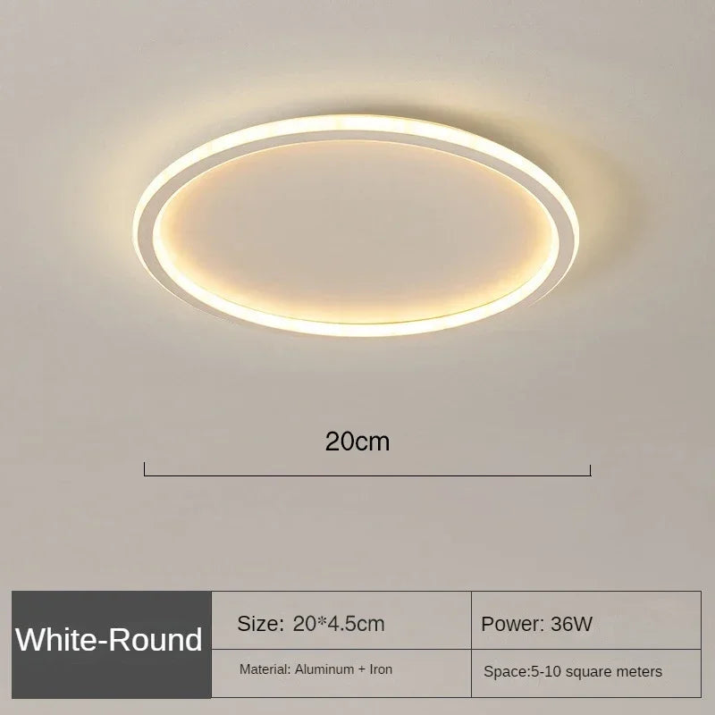 Moderne Runde Deckenlampe im Nordischen Design