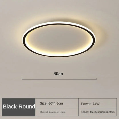 Moderne Runde Deckenlampe im Nordischen Design