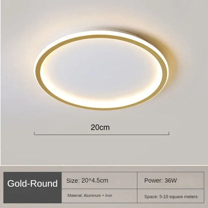Moderne Runde Deckenlampe im Nordischen Design