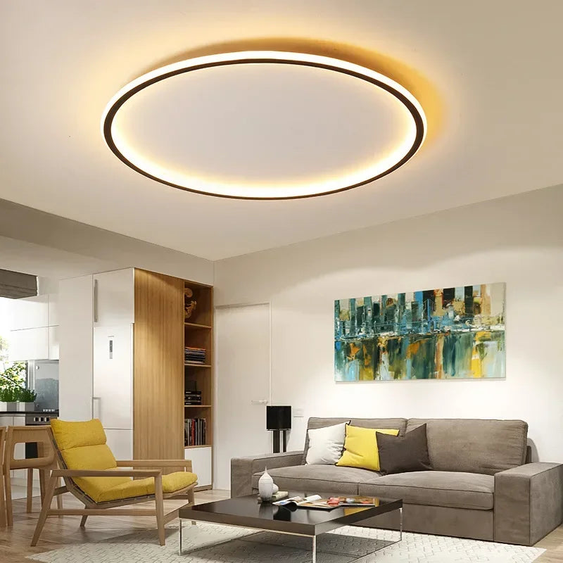 Moderne Runde Deckenlampe im Nordischen Design