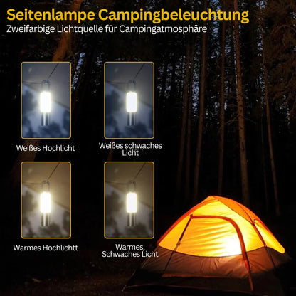 USB-C LED-Taschenlampe mit Mehrfarbfiltern – Wiederaufladbare Lampe für Outdoor-Aktivitäten und Notfälle