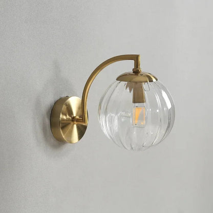 Glaskugel-Wandleuchte im Retro-Design