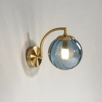 Glaskugel-Wandleuchte im Retro-Design