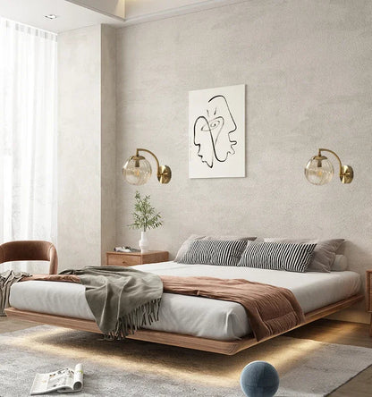 Glaskugel-Wandleuchte im Retro-Design