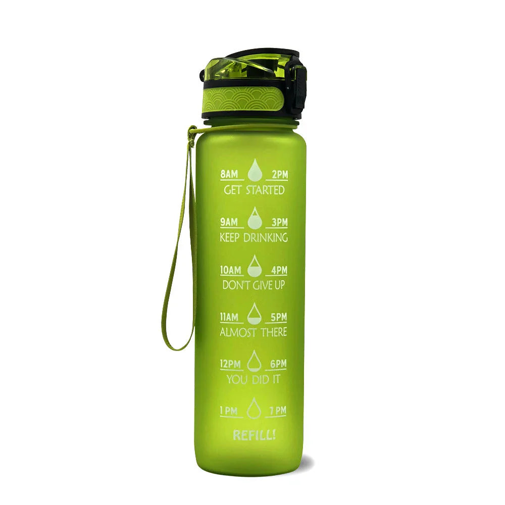 Motivations-Wasserflasche mit Zeitangaben – Ideal für tägliche Hydration und Fitnessziele