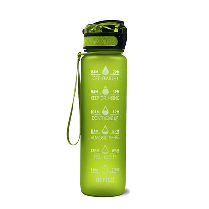 Motivations-Wasserflasche mit Zeitangaben – Ideal für tägliche Hydration und Fitnessziele