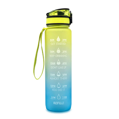 Motivations-Wasserflasche mit Zeitangaben – Ideal für tägliche Hydration und Fitnessziele