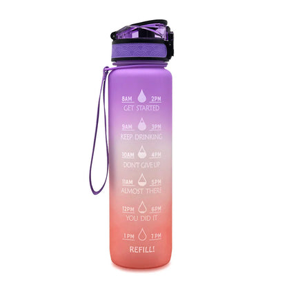 Motivations-Wasserflasche mit Zeitangaben – Ideal für tägliche Hydration und Fitnessziele