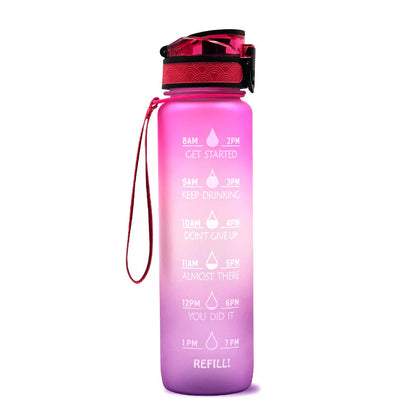 Motivations-Wasserflasche mit Zeitangaben – Ideal für tägliche Hydration und Fitnessziele