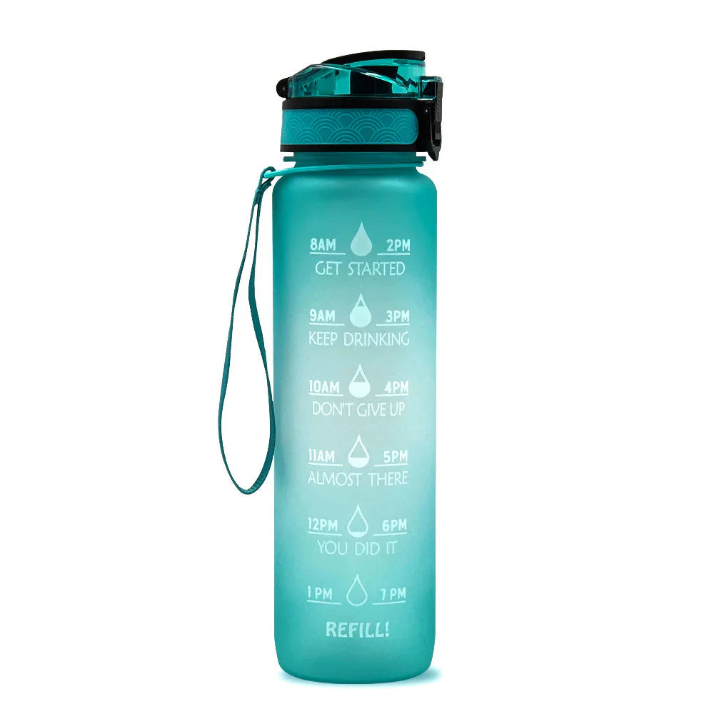 Motivations-Wasserflasche mit Zeitangaben – Ideal für tägliche Hydration und Fitnessziele