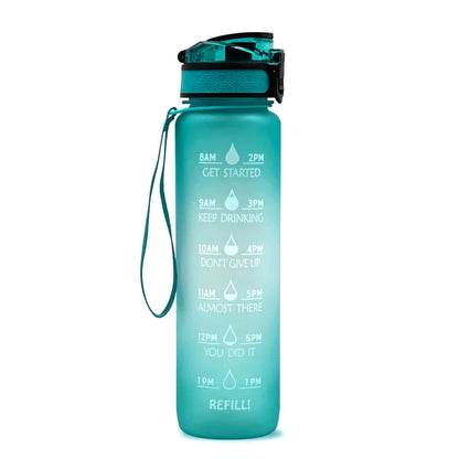 Motivations-Wasserflasche mit Zeitangaben – Ideal für tägliche Hydration und Fitnessziele