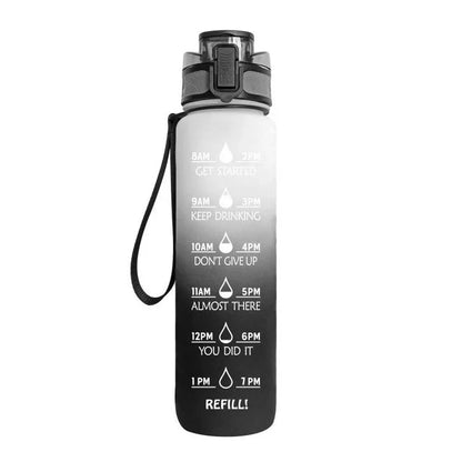Motivations-Wasserflasche mit Zeitangaben – Ideal für tägliche Hydration und Fitnessziele
