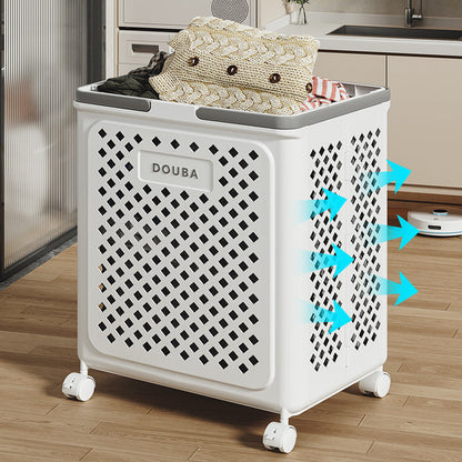 Wäschekorb mit Rollen und zusammenklappbarem Design