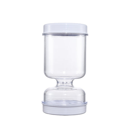 Frischhaltendes Glas mit Sieb und Wasserzirkulation