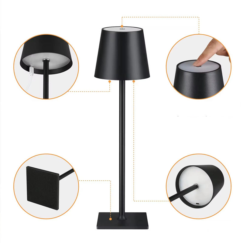 Moderne LED Tischleuchte mit Akku für gemütliche Beleuchtung