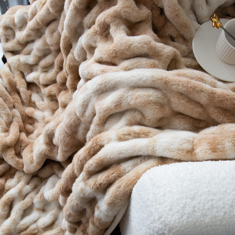 Luxuriöse Kuscheldecke mit Flauschigem Kunstfell