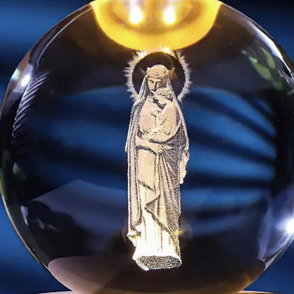 Leuchtende Mondkristallkugel mit Galaxie-Effekt