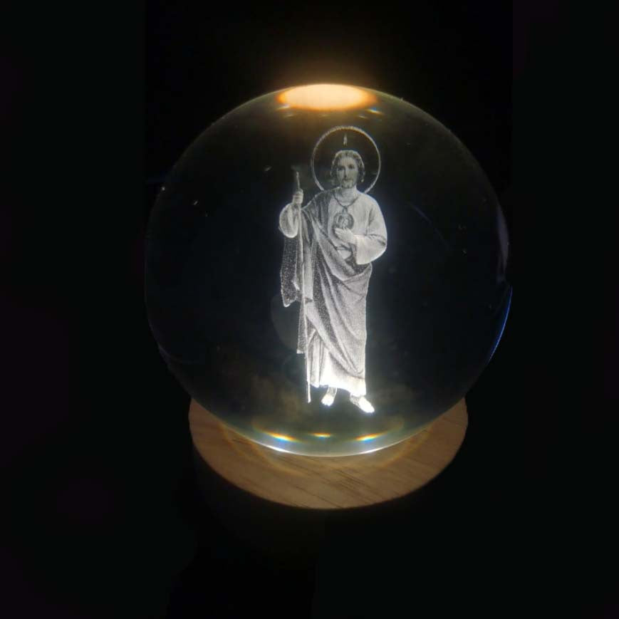 Leuchtende Mondkristallkugel mit Galaxie-Effekt