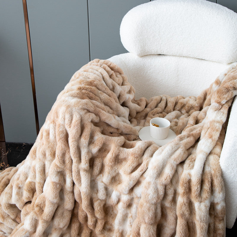 Luxuriöse Kuscheldecke mit Flauschigem Kunstfell