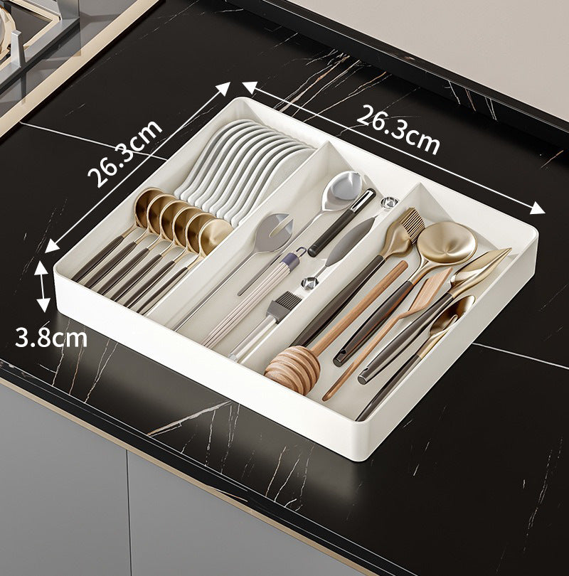Modularer Schubladen Organizer für Besteck und Küchenutensilien