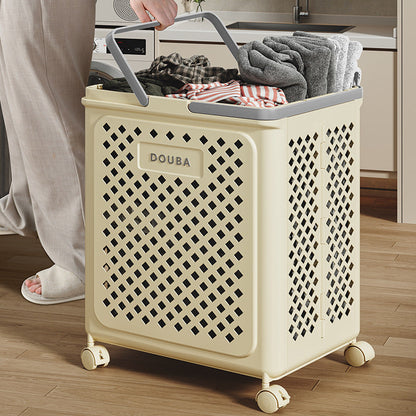 Wäschekorb mit Rollen und zusammenklappbarem Design