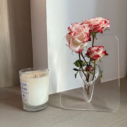 Transparente Acryl-Blumenvase