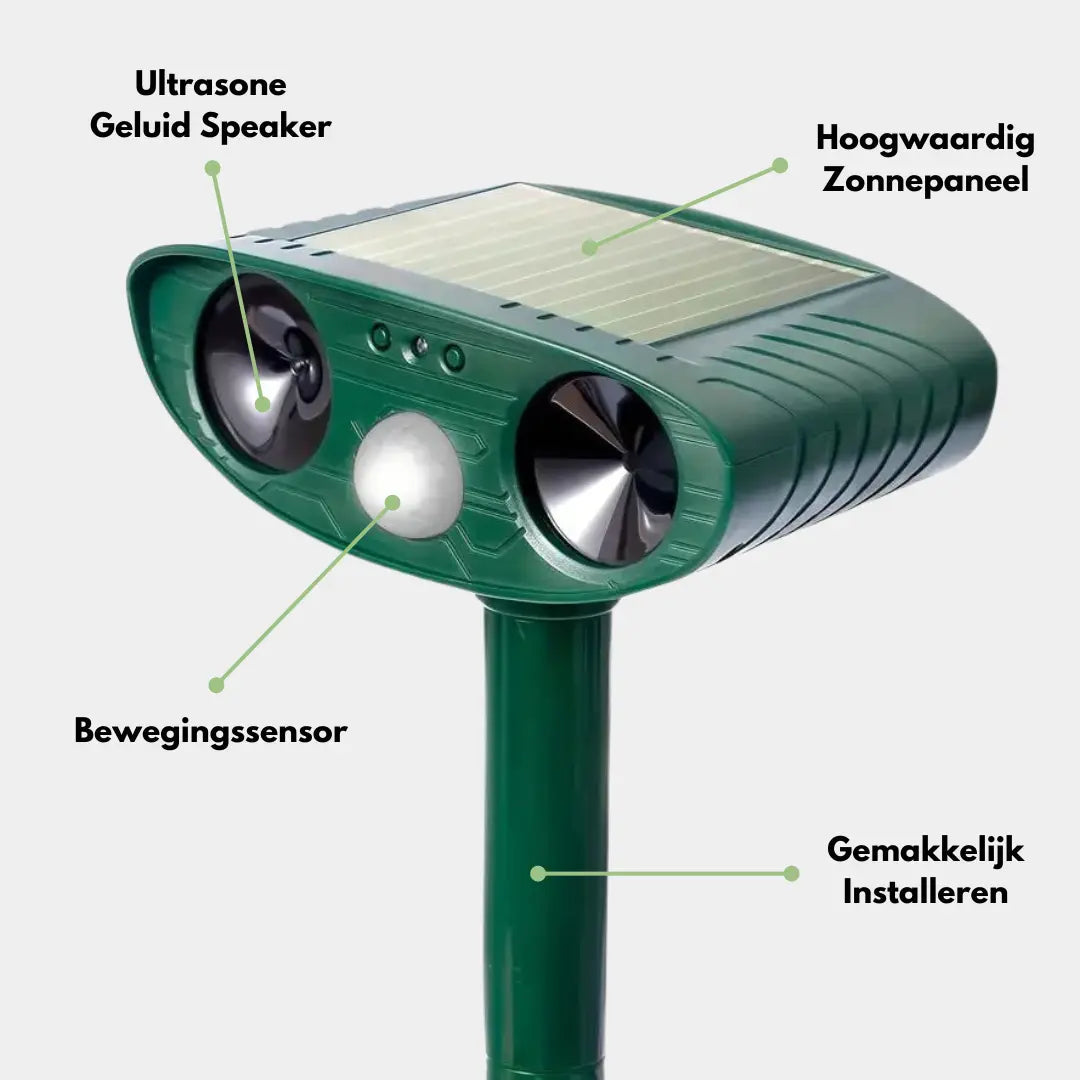 Ultraschall Tiervertreiber mit Solarbetrieb