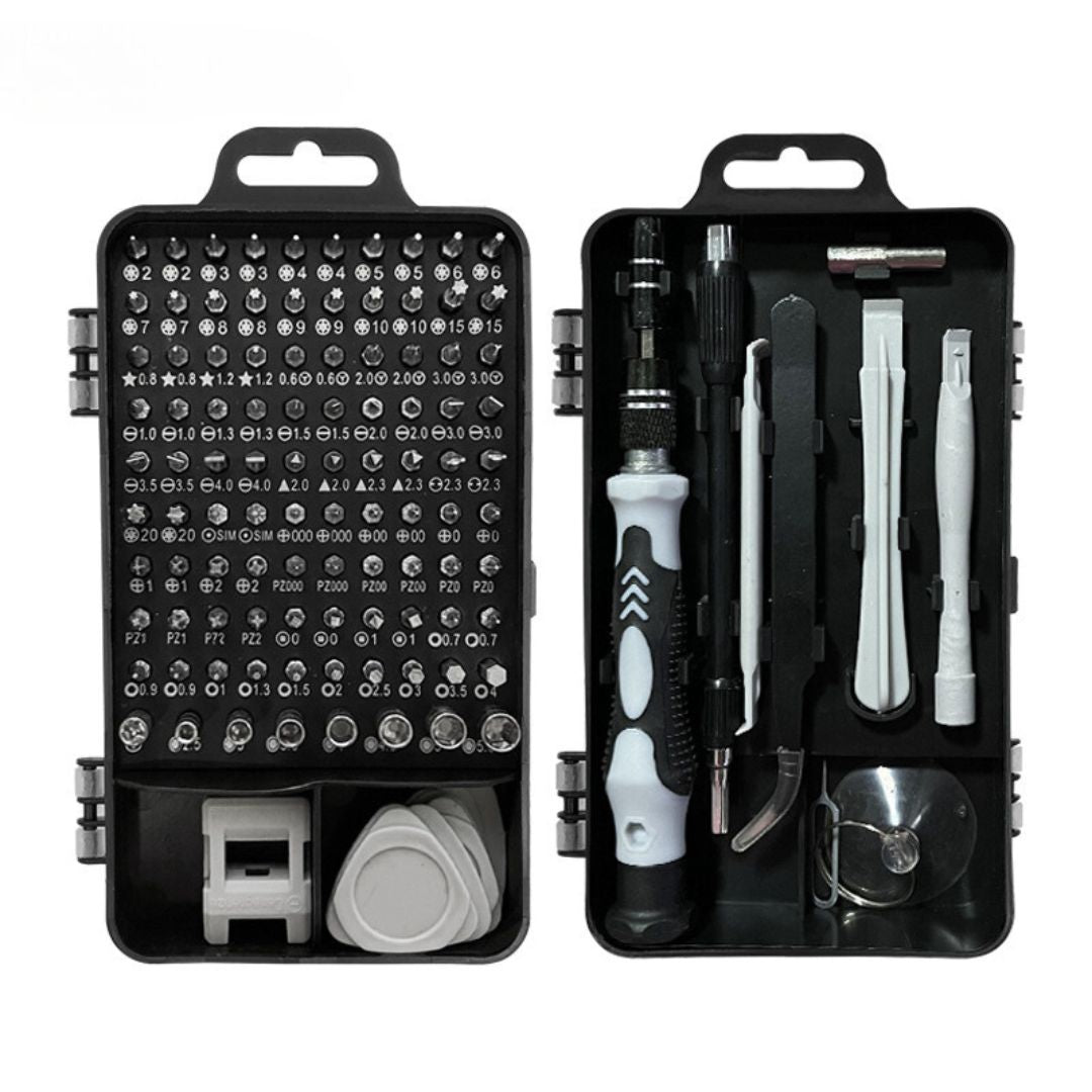 Professionelles 115-in-1 Werkzeugset für Smartphone, Laptop und PC Reparaturen