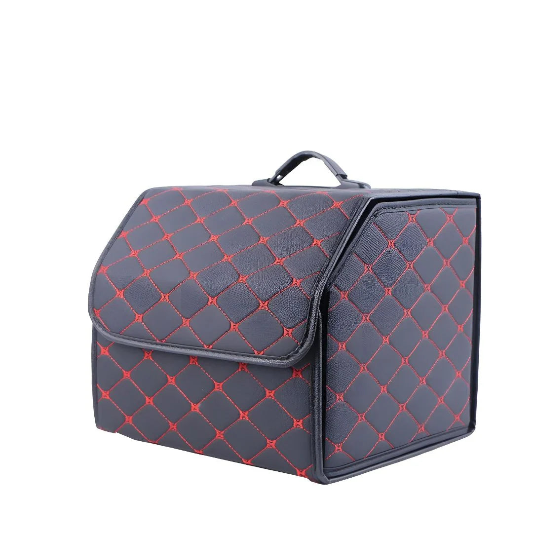 Kofferraum Aufbewahrungsbox in Luxus-Design – Faltbare Auto-Organizer Box mit Deckel für Gepäck & Zubehör