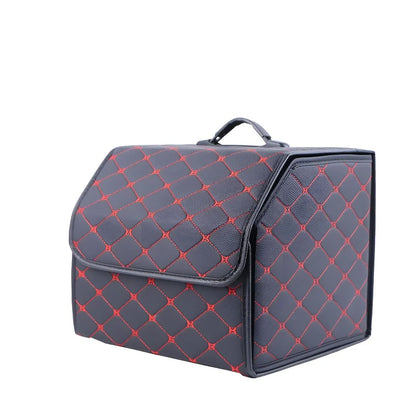 Kofferraum Aufbewahrungsbox in Luxus-Design – Faltbare Auto-Organizer Box mit Deckel für Gepäck & Zubehör