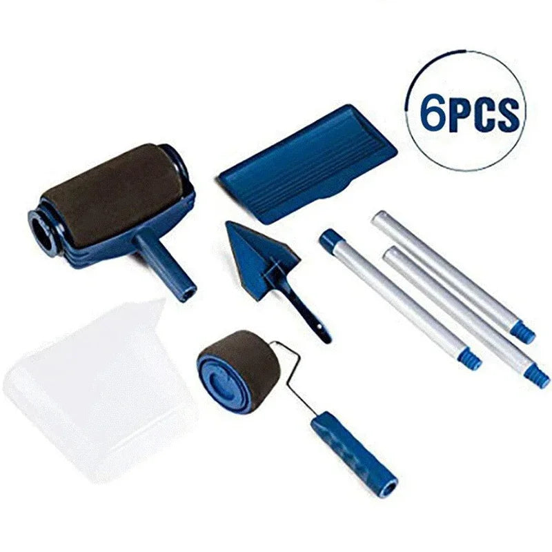6 Teiliges Farbroller Set mit Zubehör – Perfekt für Wände und Decken, inkl. Rollern, Tray und Abstreifgitter