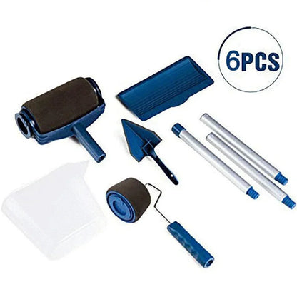 6 Teiliges Farbroller Set mit Zubehör – Perfekt für Wände und Decken, inkl. Rollern, Tray und Abstreifgitter
