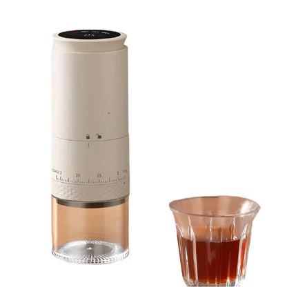 Tragbare Elektrische Kaffeemühle mit Einstellbarem Mahlgrad – Ideal für Frischgemahlenen Kaffee Unterweg