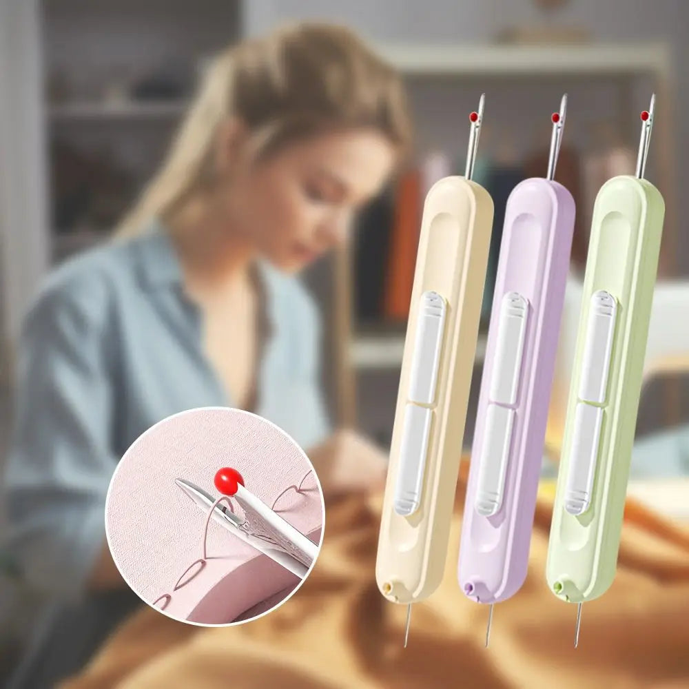 Praktische 2in1 Nadel-Einfädelhilfe für Handarbeiten
