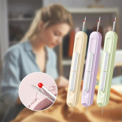 Praktische 2in1 Nadel-Einfädelhilfe für Handarbeiten