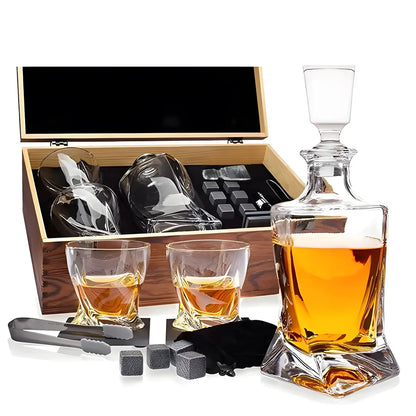 Kristall-Whiskey-Set mit Karaffe und Bechern – Luxus für Kenner