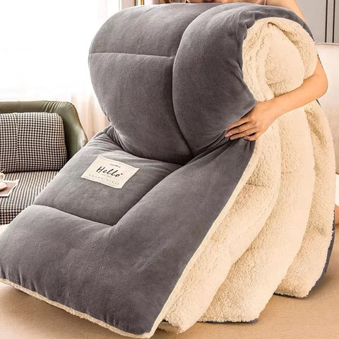 Luxuriöse Winterdecke aus Doppelschicht Flanell-Fleece