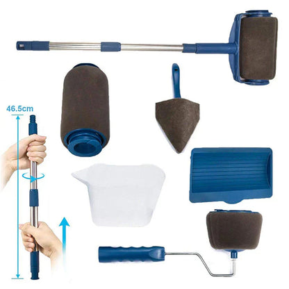 6 Teiliges Farbroller Set mit Zubehör – Perfekt für Wände und Decken, inkl. Rollern, Tray und Abstreifgitter
