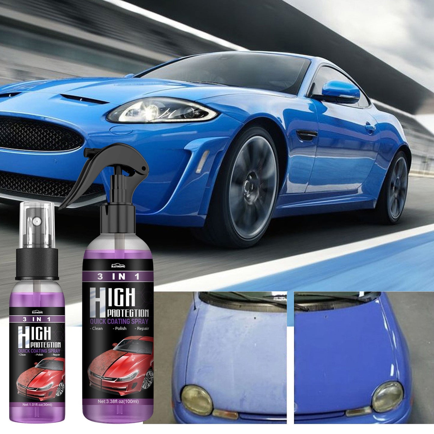 Premium 3in1 Autobeschichtungsspray für langanhaltenden Schutz
