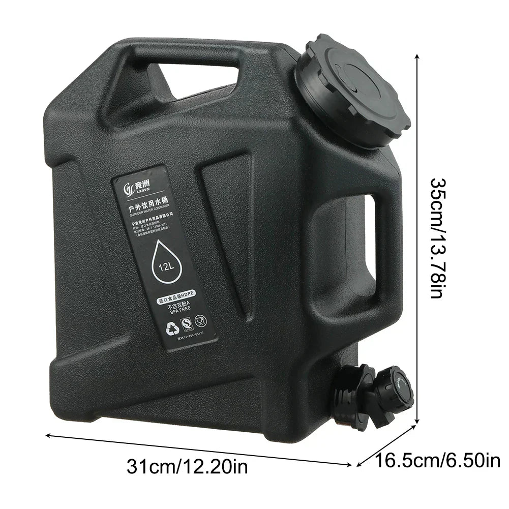 Tragbarer 12L Wasserkanister mit Auslaufhahn – Robuster Camping Wasserbehälter für Outdoor Aktivitäten
