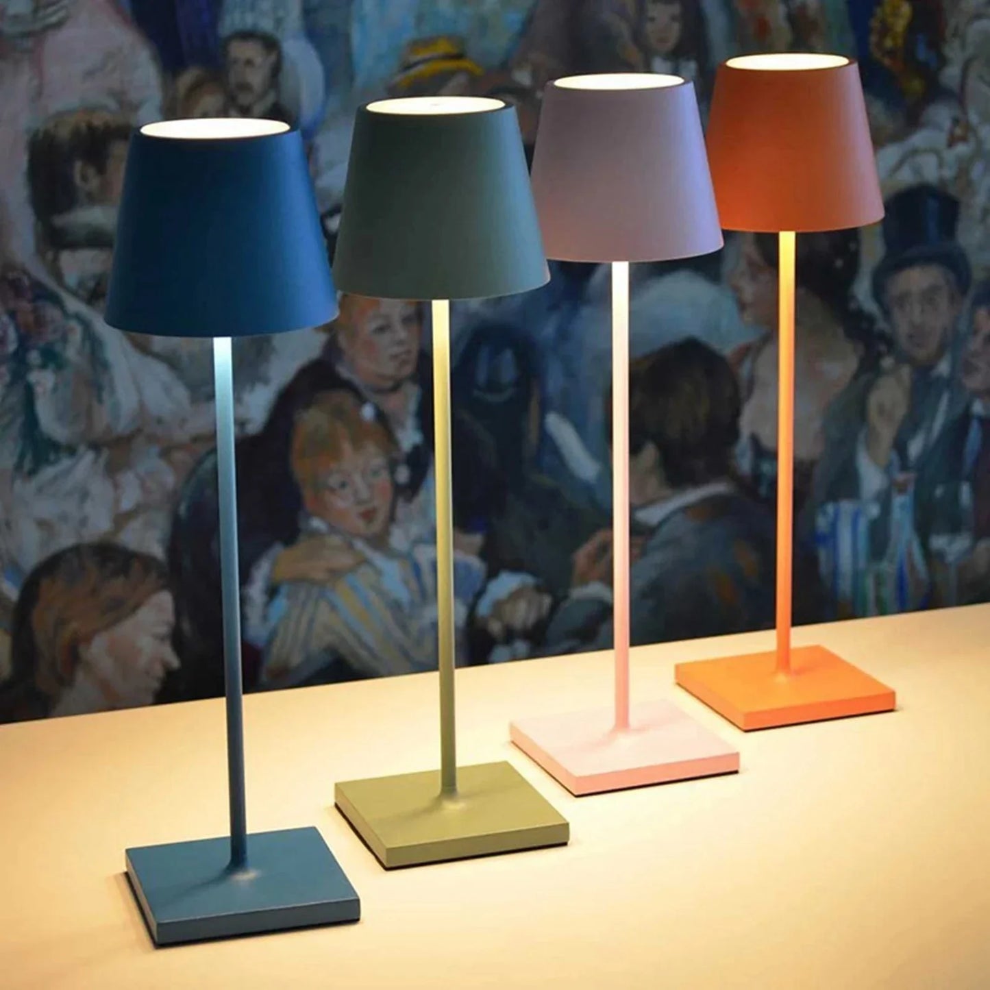 Touch gesteuerte LED-Tischlampe im modernen Design