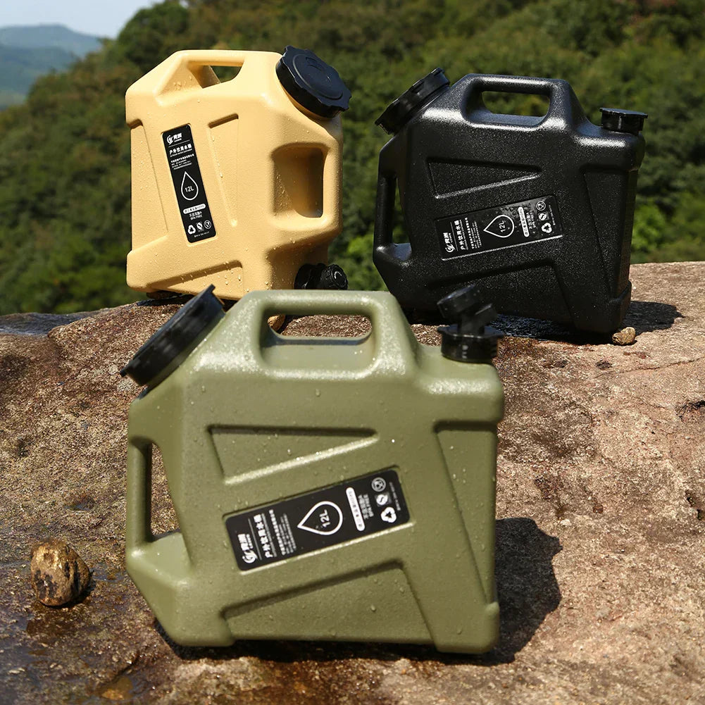 Tragbarer 12L Wasserkanister mit Auslaufhahn – Robuster Camping Wasserbehälter für Outdoor Aktivitäten