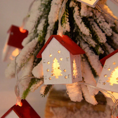 Weihnachtshäuser aus Holz mit stimmungsvollen LEDs für Dekoration