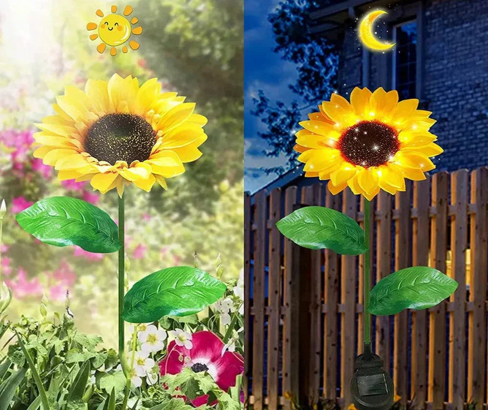 Wasserdichte Solar-Sonnenblumenlampe für Garten & Terrasse – Dekorative Außenbeleuchtung mit Solarbetrieb