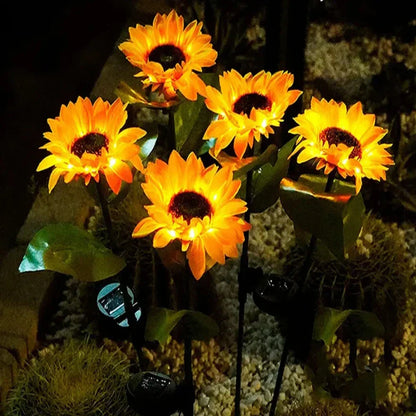 Wasserdichte Solar-Sonnenblumenlampe für Garten & Terrasse – Dekorative Außenbeleuchtung mit Solarbetrieb