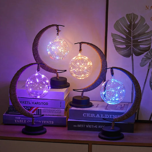 Mondlampe Mit Lichterketten