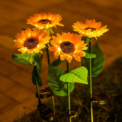 Wasserdichte Solar-Sonnenblumenlampe für Garten & Terrasse – Dekorative Außenbeleuchtung mit Solarbetrieb