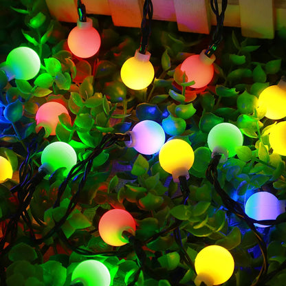 Außen-Lichterkette mit Solarstrom für den Garten