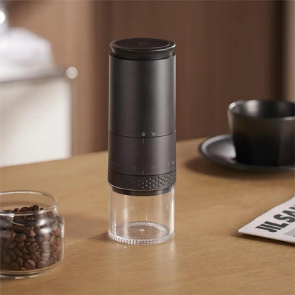 Tragbare Elektrische Kaffeemühle mit Einstellbarem Mahlgrad – Ideal für Frischgemahlenen Kaffee Unterweg