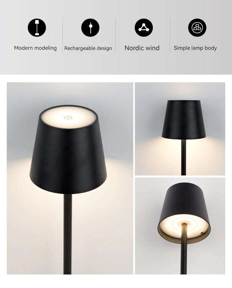 Touch gesteuerte LED-Tischlampe im modernen Design